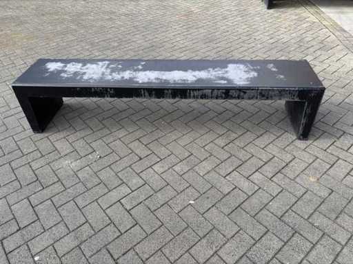 Zitbank beton - Zwart gecoat - 220 x 45 x 45 cm