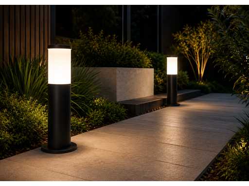 4 x Buitenlamp Tuinpaal – E27 – Zwart – IP44 – 300mm – KAVAK-3