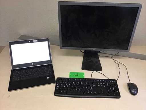 Workplace 1 monitor and laptop