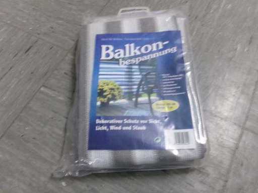 Wind- en privacybescherming, ca. 90x500 cm, grijs-wit (MR) (4x)