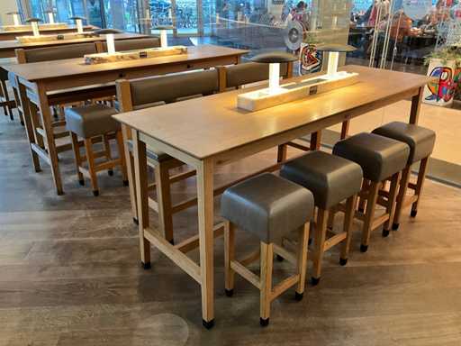 Cabins - Bar table with marble construction & lighting (2x)