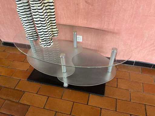 Glass coffee table