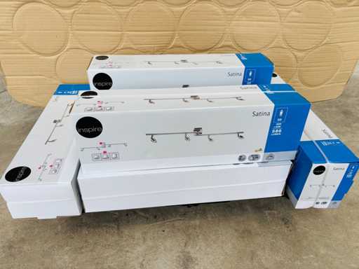 INSPIRE Satina (x2) - plafondlamp met 4-spot bars - lampen inbegrepen 