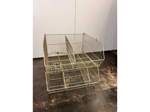 Rack d’atelier pour paniers métalliques