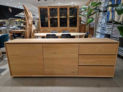 Buffet Craftwood Oak Lalisa - 2 portes + 3 tiroirs naturels