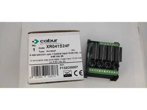 CABUR - XR041S24F - 4-way solid state relay - IN 12-24VDC OUT 5-60VDC 2A