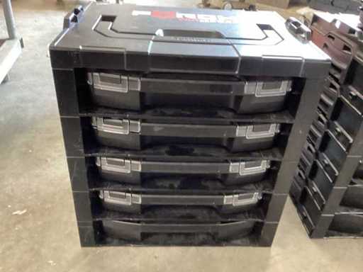 Förch VaroBoxx incluyendo un surtido de herramientas idéntico al Sortimo L-Boxx, cincel Kirsch, destornillador WERA - Sortimo i-Rack 5-way 