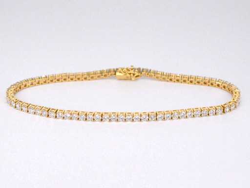 Bracelet de tennis en or diamants 4,00 carats