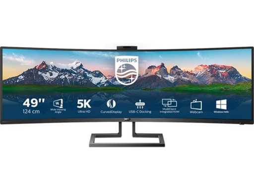 Philips 499P9H - UltraWide Dual QHD Curved - USB-C - VA Monitor - 49 inch