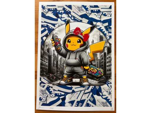 MORTE NYC: Pikachu Street Art 76/100