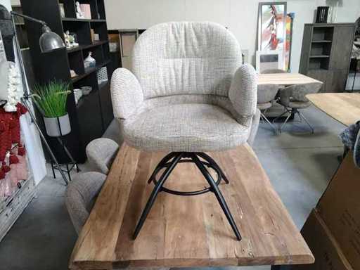 Swivel chair brown/beige (6x)