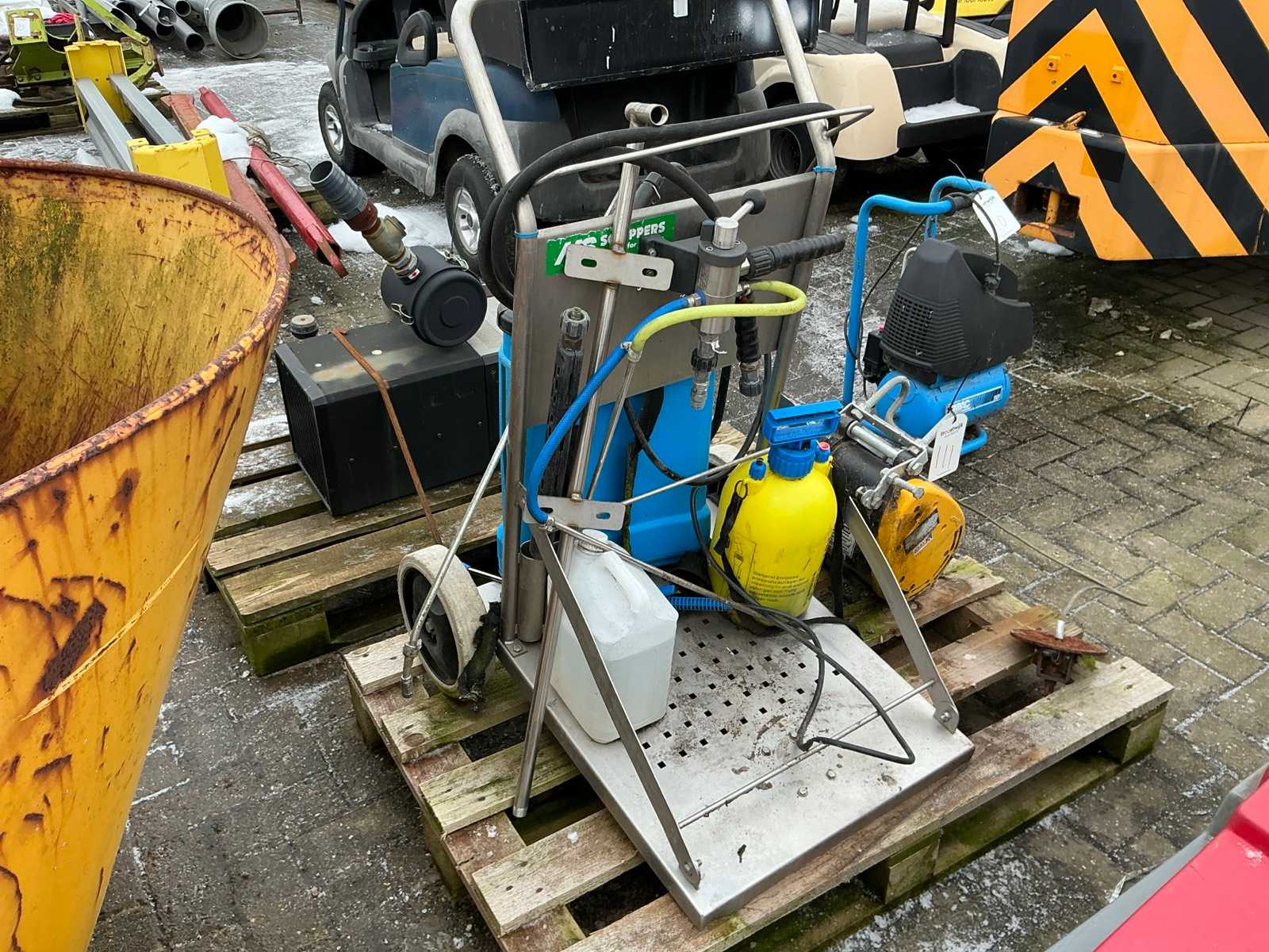 High-pressure cart and weeding spraying