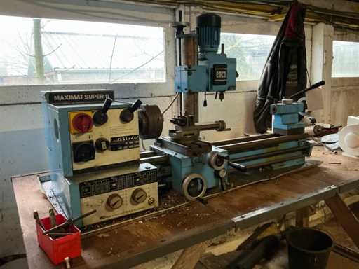 Tornio centrale Emco Maximat Super 11 con attacco colonna