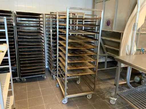 Chariot de refroidissement en acier inoxydable à 12 pièces