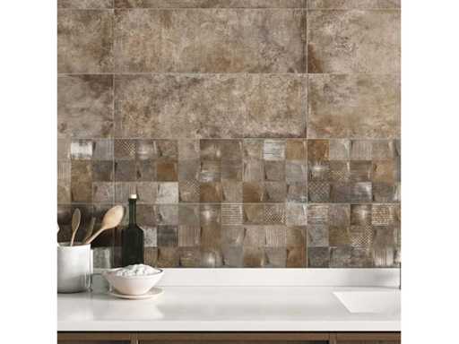 60m² Jasper Iron 33.3x90 rectifié, mural, effect metal, Neuf emballé