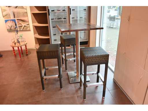 Werzalit Ensemble de bar en acier inoxydable