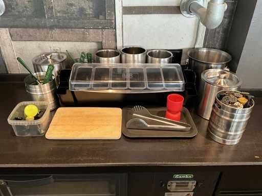 Partie des fournitures de bar