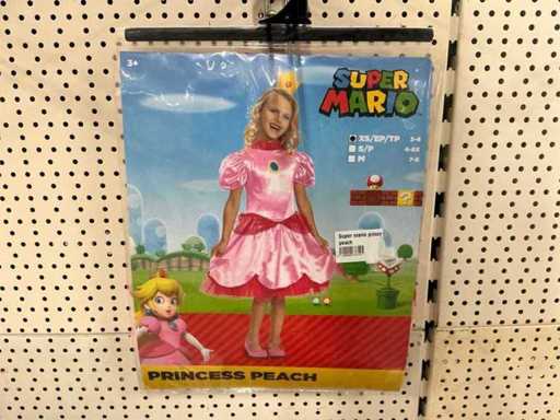 Super Mario Prinzessin Peach Kinderkostüm – Größe XS (10x)