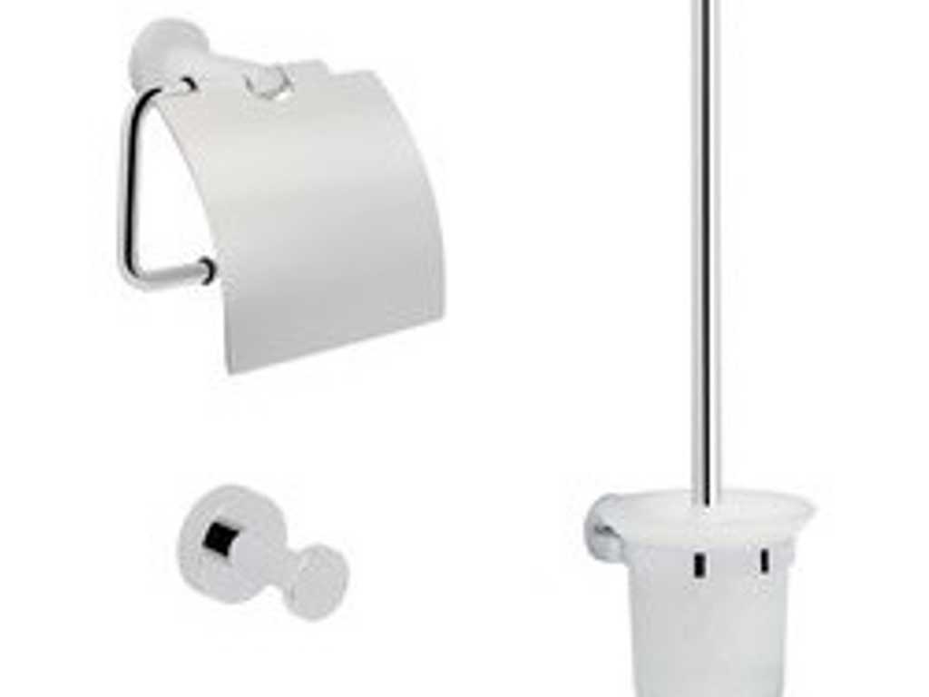 Toilet accessory set 3-in-1 Chrome