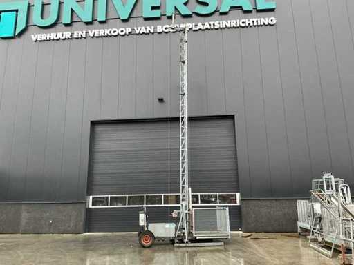 Toilet and office units, scaffolding materials and a forklift truck