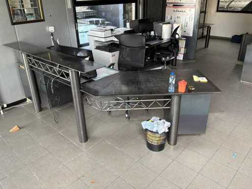 Metalen bureautafel (2x)