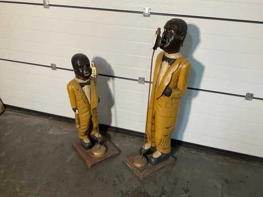 Sculpture en bois (2x)