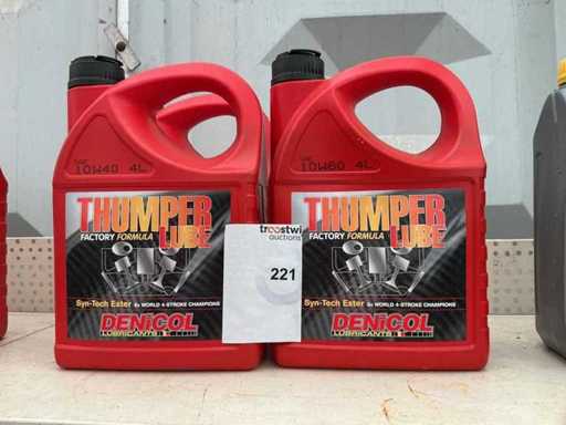 Denicol Fassung 4 Liter 15W50 Vollsynthetisches 4-Takt-Motoröl (2x)