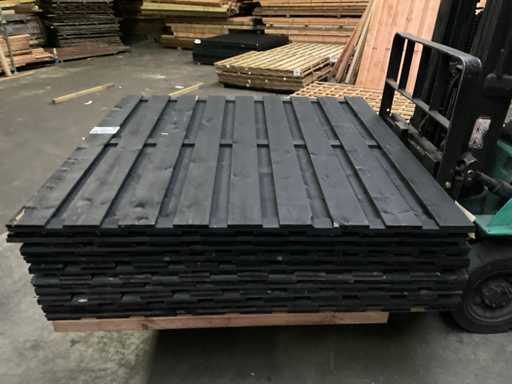 Moustiquaire de jardin de pins imprégné noir - 180x180 cm (10x)