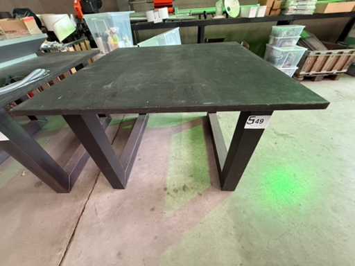 Plywood Table with Steel Legs