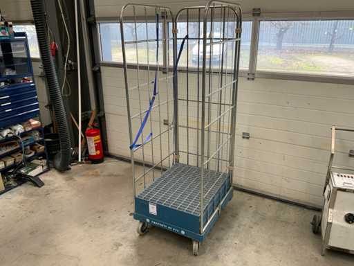 Rolcontainer met lekbak