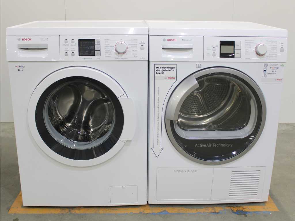 Bosch Serie|6 VarioPerfect EcoSilence Drive Washing Machine & Bosch EcoLogixx 7 Dryer