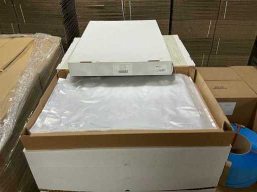 Un lot de foi de acoperire pentru sicriu din LDPE fără găuri de aer, grosime 68*46cm, 50 microni (28000x)