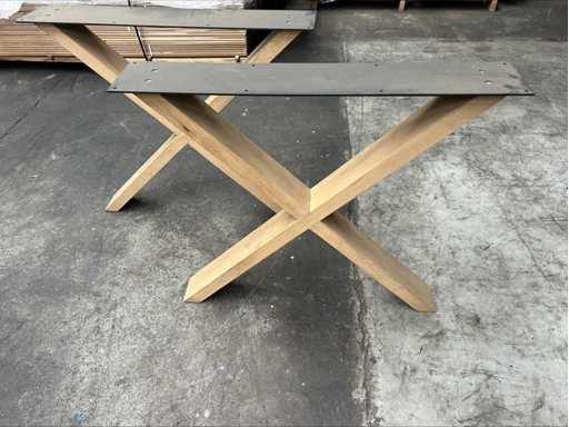 2x Wooden cross frame 40x100