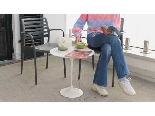 Stapelbare stoelen met armleuningen, glasvezelversterkt, laadvermogen tot 250 kg - grijs (x6)
