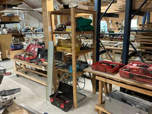 Wooden rack with content