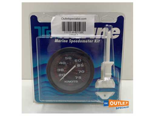 Teleflex Marine Speedometer Kit 75 Knots Black Analogue - 62158E