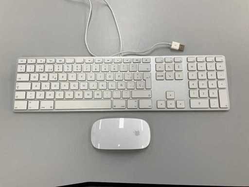 Apple Magic QWERTY (Spanisch) USB-Tastatur mit numerischer Tastatur und Magic Mouse