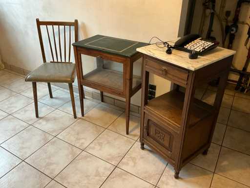 2 Side tables + 1 chair