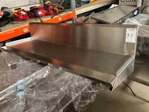 Mensola in acciaio inox con grondaia