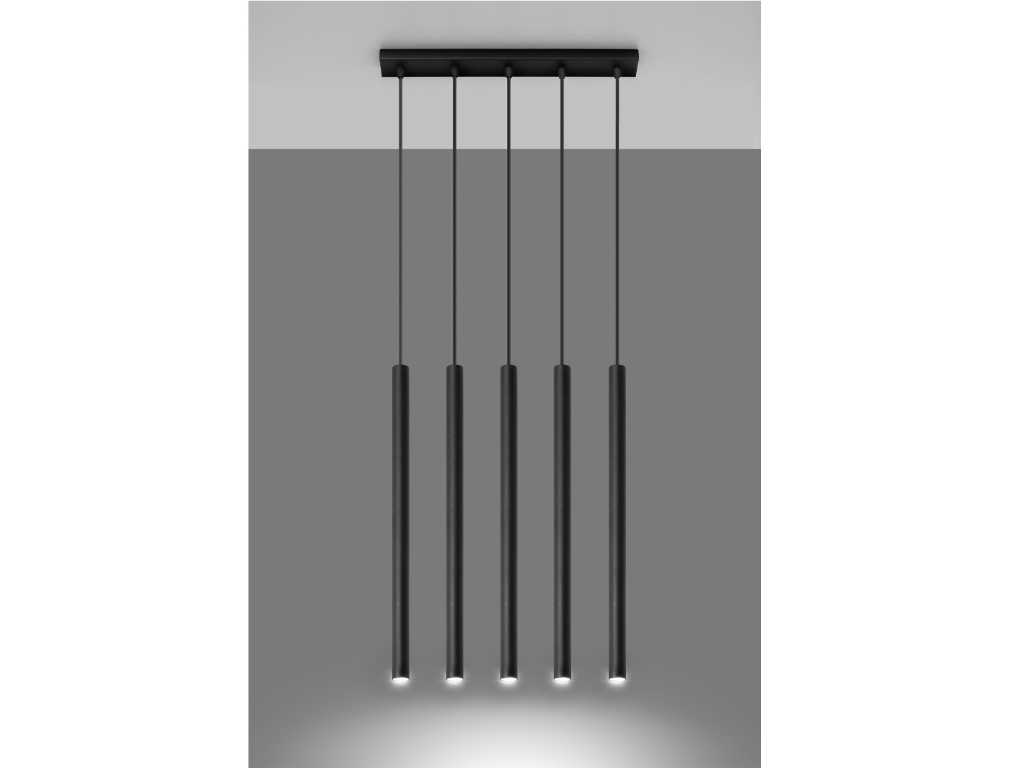 2 x Solo Tube Slim 5.0 design hanglamp zwart