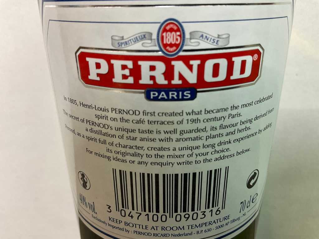 Pernod - Aniseed Absinthe Liqueur 70cl