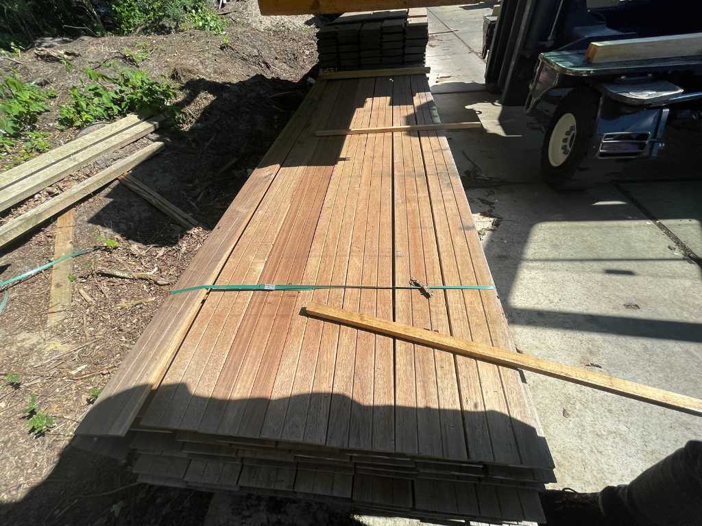 Gujana Deski z drewna tekowego strugane 16x140mm, długość 300cm (70x)