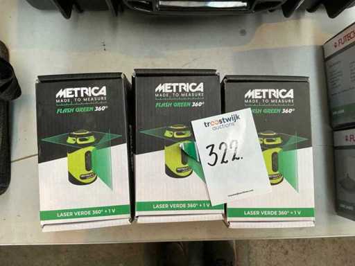 Metrica Flash Green 360° Construction Laser (3x)