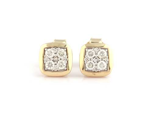 14 KT Yellow Gold Earring With Natural Diamond