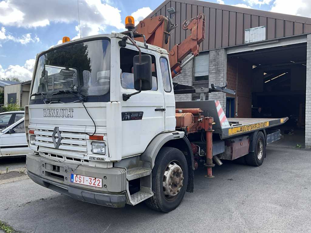 1991 Renault Midliner 200 Tow truck with loading crane