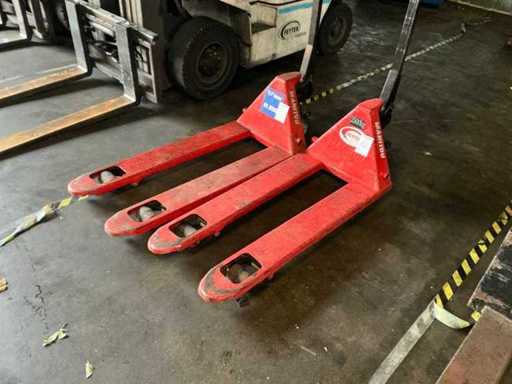 2017 Manitou Hand hydraulische palletwagen (2x)