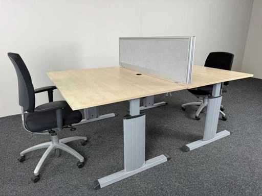 PAMI / Drabert - Double workbench + 2 x office chair DRABERT - Desk