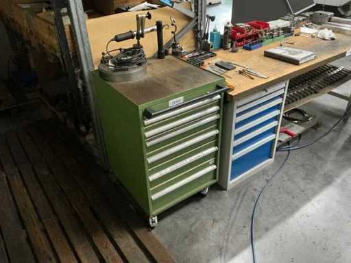 Werkzeugwagen mit Inhalt