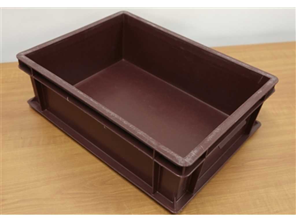  60 x Euro bac gerbable 400 x 300 x 110 mm, marron, d’occasion        