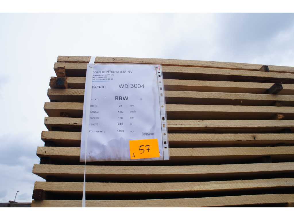 2,53 m³ Planches de chêne